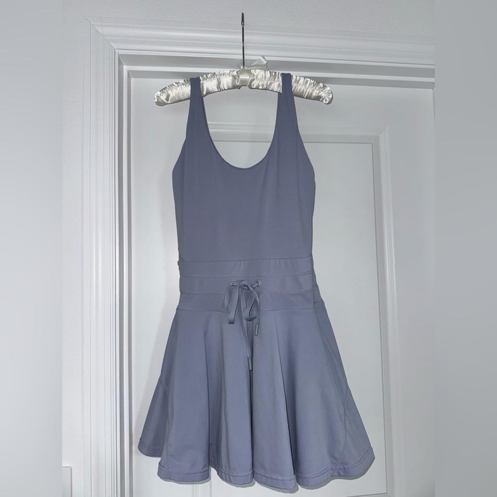 Light Blue Sleeveless Skater Dress - POPFLEX Active Twirl Dress